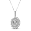 Thumbnail Image 2 of Diamond Zodiac Aquarius Medallion Necklace 1/3 ct tw Sterling Silver 18"