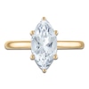 Thumbnail Image 3 of Marquise-Cut Lab-Grown Diamond Solitaire Plus Engagement Ring 2 ct tw 18K Yellow Gold (VS2/F)
