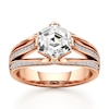 Thumbnail Image 1 of J'Lure Lab-Grown Diamond Hexagon Step-Cut Engagement Ring 2-3/8 ct tw 18K Rose Gold