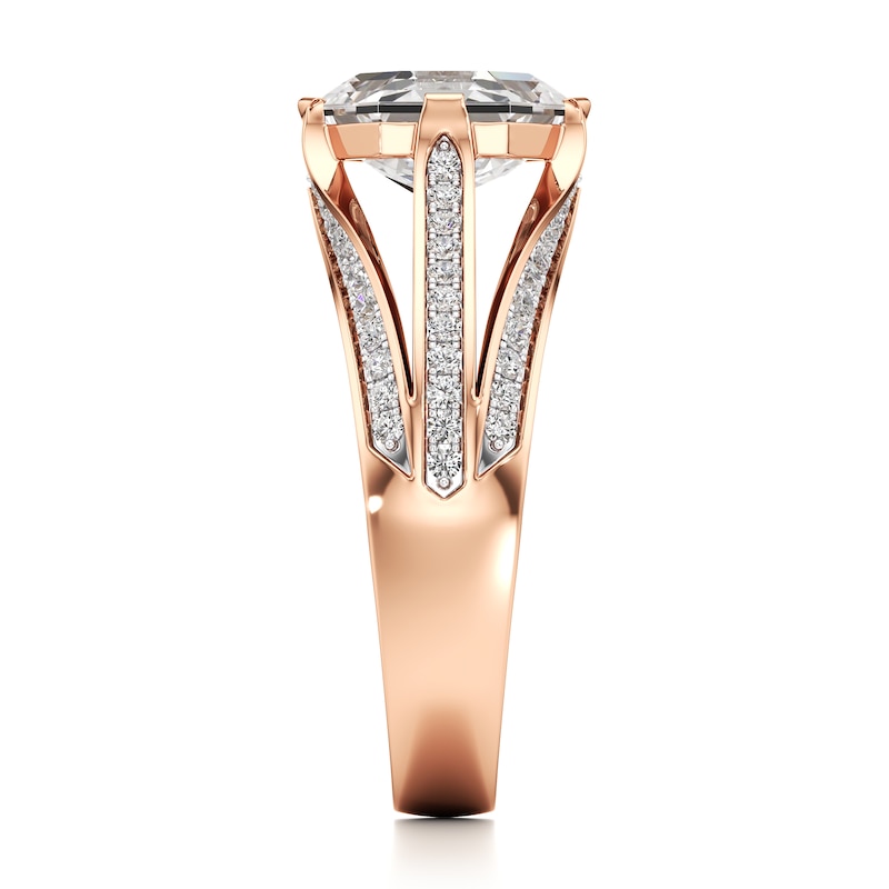 Main Image 3 of J'Lure Lab-Grown Diamond Hexagon Step-Cut Engagement Ring 2-3/8 ct tw 18K Rose Gold
