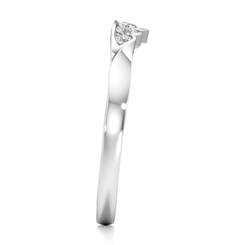 Main Image 3 of J'Lure Lab-Grown Diamond Scalloped Wedding Band 1/6 ct tw 18K White Gold