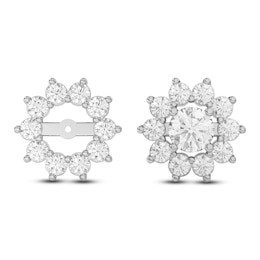 Lab-Grown Diamond Flower Earring Jackets 2-1/5 ct tw 10K White Gold (Jacket Only)