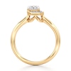 Thumbnail Image 2 of J'Lure Radiant Brilliant-Cut Lab-Grown Diamond Half-Halo Engagement Ring 1 ct tw 18K Yellow Gold