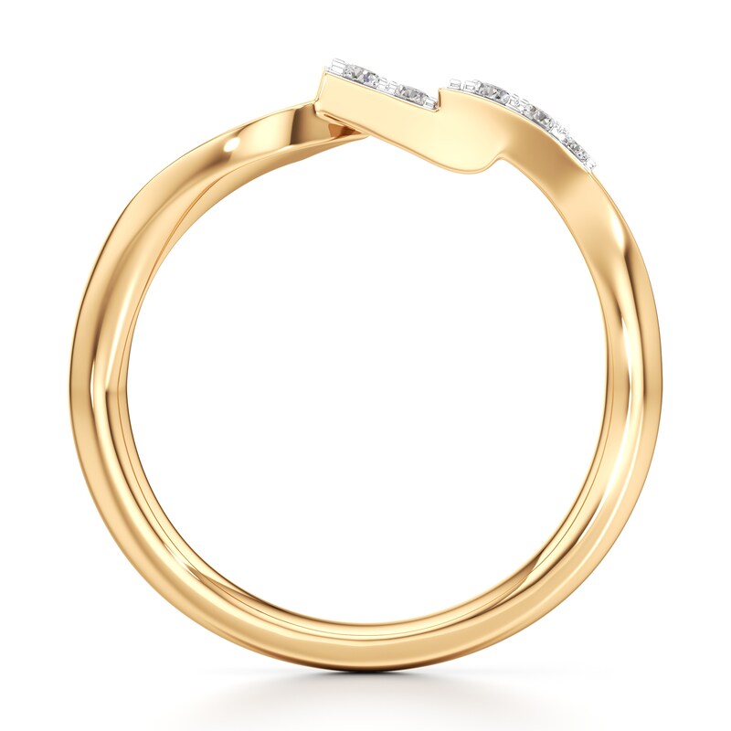 Main Image 2 of J'Lure Lab-Created Diamond Wedding Band 1/8 ct tw 18K Yellow Gold