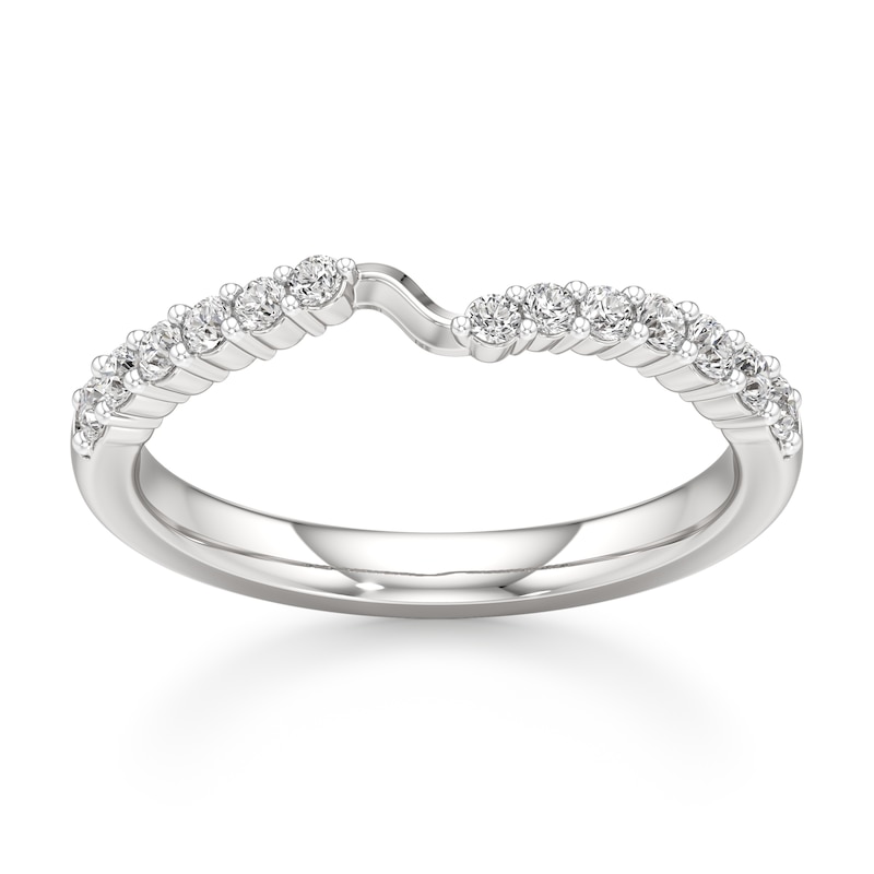 Main Image 1 of J'Lure Lab-Grown Diamond Contour Wedding Band 1/3 ct tw 18K White Gold