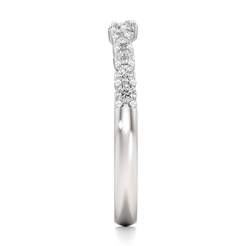 Main Image 3 of J'Lure Lab-Grown Diamond Contour Wedding Band 1/3 ct tw 18K White Gold