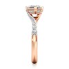 Thumbnail Image 3 of J'Lure Radiant Brilliant-Cut Lab-Grown Diamond Bypass Engagement Ring 1-1/3 ct tw 18K Rose Gold