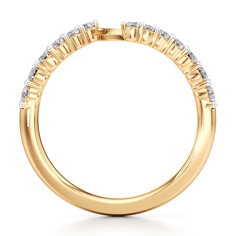 Main Image 2 of J'Lure Lab-Grown Diamond Contour Wedding Band 1/3 ct tw 18K Yellow Gold