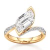 Thumbnail Image 1 of J'Lure Leaf Step-Cut Lab-Grown Diamond Bypass Engagement Ring 3-1/2 ct tw 18K Yellow Gold