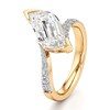 Thumbnail Image 4 of J'Lure Leaf Step-Cut Lab-Grown Diamond Bypass Engagement Ring 3-1/2 ct tw 18K Yellow Gold
