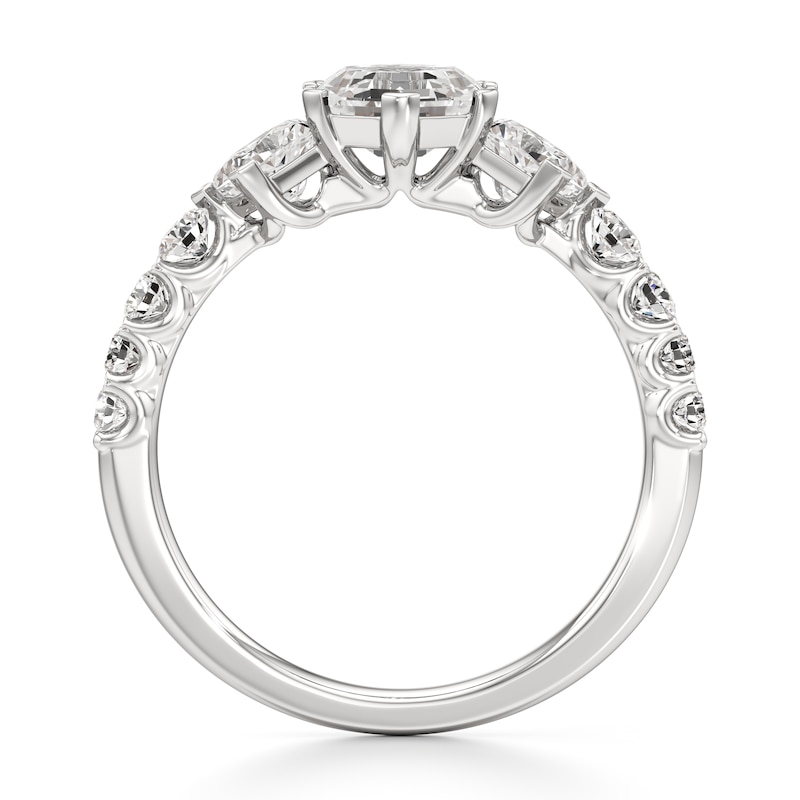 Main Image 2 of J'Lure Hexagon Step-Cut Lab-Grown Diamond Engagement Ring 1-7/8 ct tw 18K White Gold