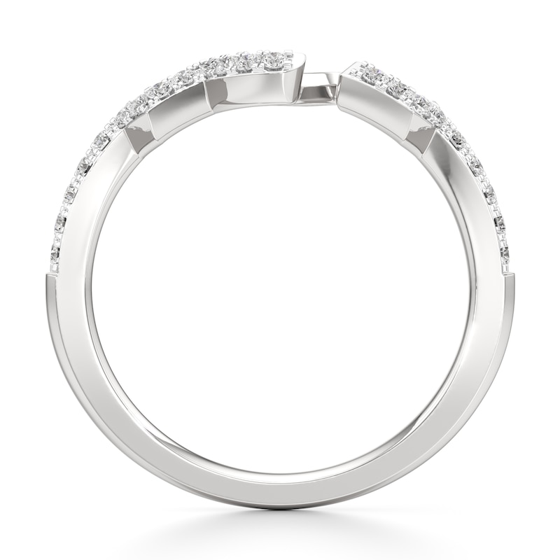 Main Image 2 of J'Lure Lab-Grown Diamond Angled Contour Wedding Band 1/5 ct tw 18K White Gold