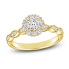 Thumbnail Image 1 of Diamond Halo Promise Ring 3/8 ct tw 10K Yellow Gold
