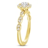 Thumbnail Image 2 of Diamond Halo Promise Ring 3/8 ct tw 10K Yellow Gold