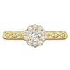 Thumbnail Image 3 of Diamond Halo Promise Ring 3/8 ct tw 10K Yellow Gold