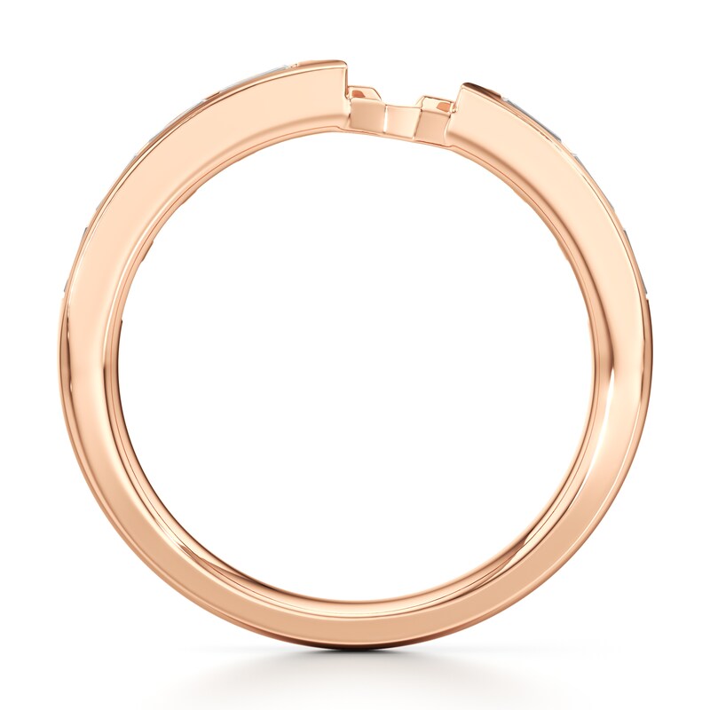Main Image 2 of J'Lure Baguette-Cut Lab-Grown Diamond Contour Wedding Band 1/3 ct tw 18K Rose Gold