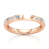Thumbnail Image 1 of J'Lure Baguette-Cut Lab-Created Diamond Contour Wedding Band 1/3 ct tw 18K Rose Gold