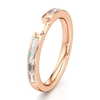 Thumbnail Image 4 of J'Lure Baguette-Cut Lab-Created Diamond Contour Wedding Band 1/3 ct tw 18K Rose Gold