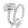 Thumbnail Image 4 of J'Lure Imperial-Emerald Step-Cut Lab-Grown Diamond Spiral Engagement Ring 2-5/8 ct tw 18K White Gold