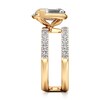 Thumbnail Image 3 of J'Lure Leaf Step-Cut Lab-Grown Diamond Spiral Engagement Ring 3-3/4 ct tw 18K Yellow Gold