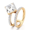 Thumbnail Image 4 of J'Lure Carre Step-Cut Lab-Grown Diamond Spiral Engagement Ring 3-3/4 ct tw 18K Yellow Gold