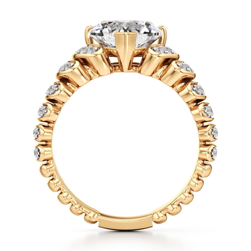 Main Image 2 of J'Lure Heart Brilliant-Cut Lab-Grown Diamond Engagement Ring 2-1/4 ct tw 18K Yellow Gold