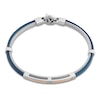 Thumbnail Image 2 of Baraka Men's Layered Cord Diamond Accent Bracelet Stainless Steel, Dark Blue Ion Plating & 18K Rose Gold 7.75"