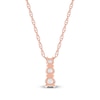 Thumbnail Image 3 of Lab-Grown Diamond Graduated Three-Stone Drop Necklace 1/4 ct tw 14K Rose Gold 18"