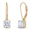 Thumbnail Image 2 of Round-Cut Lab-Grown Diamond Solitaire Drop Earrings 1-1/2 ct tw 14K Yellow Gold (SI2/F)