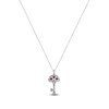 Thumbnail Image 3 of Heart-Shaped Lab-Created Ruby and White Lab-Created Sapphire Key Necklace Sterling Silver and 10K Rose Gold 18"