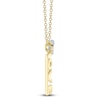 Thumbnail Image 3 of Shy Creation Diamond Accent Pavé Heart Charm and "Love" Necklace 14K Two-Tone Gold 18" SC55027257