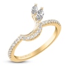Thumbnail Image 2 of ArtCarved Marquise-Cut Diamond Contour Anniversary Ring 3/8 ct tw 14K Yellow Gold