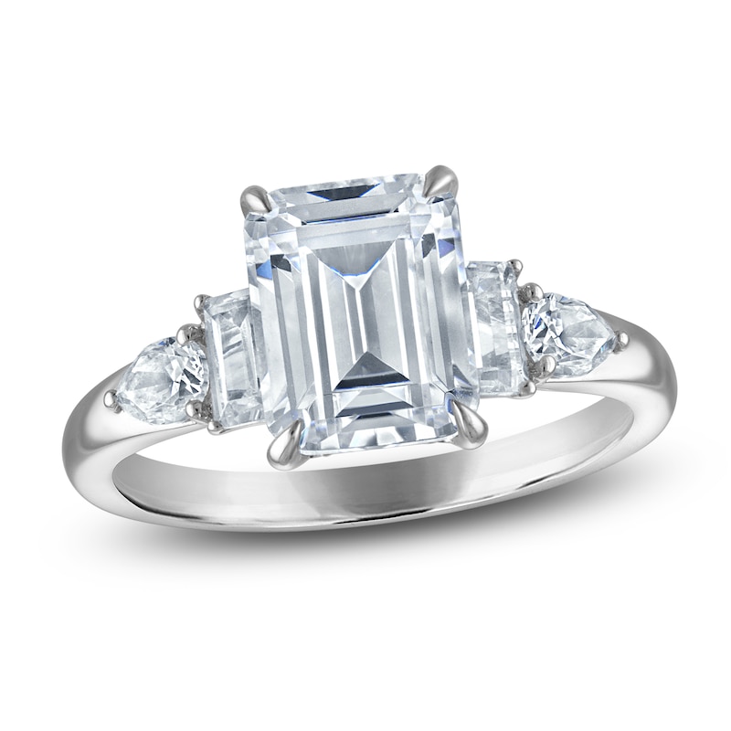 Main Image 1 of Vera Wang VOW Emerald-Cut Lab-Grown Diamond Engagement Ring 3-1/5 ct tw 14K White Gold