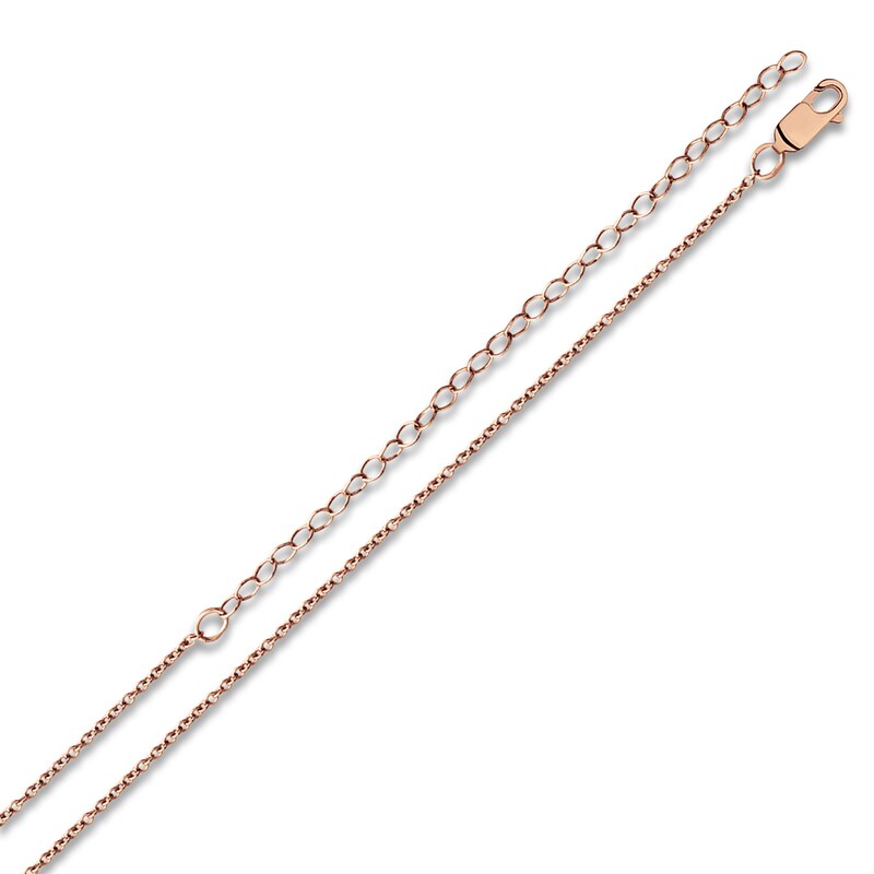 Main Image 3 of Engravable Name Bar Necklace with Cross Cutout 14K Rose Gold 18"