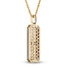 Thumbnail Image 3 of 1933 by Esquire Men's Black Diamond Hexagon Tag Necklace 1 ct tw 14K Yellow Gold-Plated Sterling Silver 22"