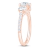 Thumbnail Image 2 of Round-Cut Lab-Grown Diamond Three-Stone Engagement Ring 2 ct tw 14K Rose Gold
