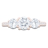 Thumbnail Image 3 of Round-Cut Lab-Grown Diamond Three-Stone Engagement Ring 2 ct tw 14K Rose Gold