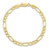 Thumbnail Image 1 of Figaro Chain Bracelet 8.5mm Solid 14K Yellow Gold 8.5"