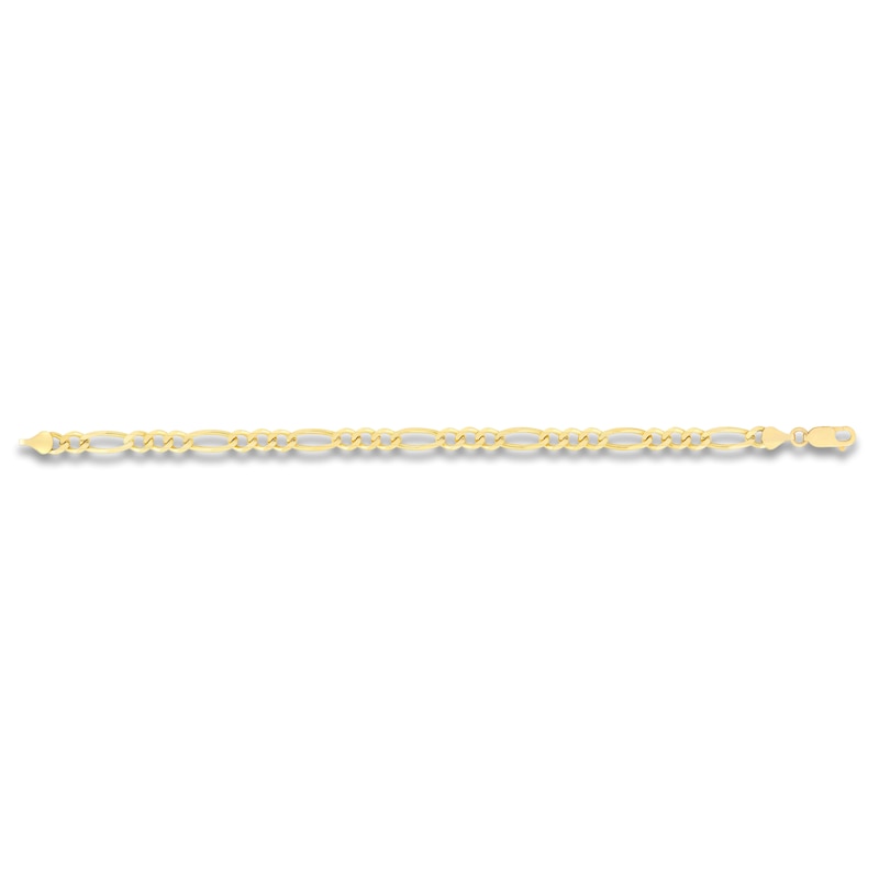Main Image 2 of Figaro Chain Bracelet 8.5mm Solid 14K Yellow Gold 8.5"