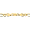 Thumbnail Image 3 of Figaro Chain Bracelet 8.5mm Solid 14K Yellow Gold 8.5"