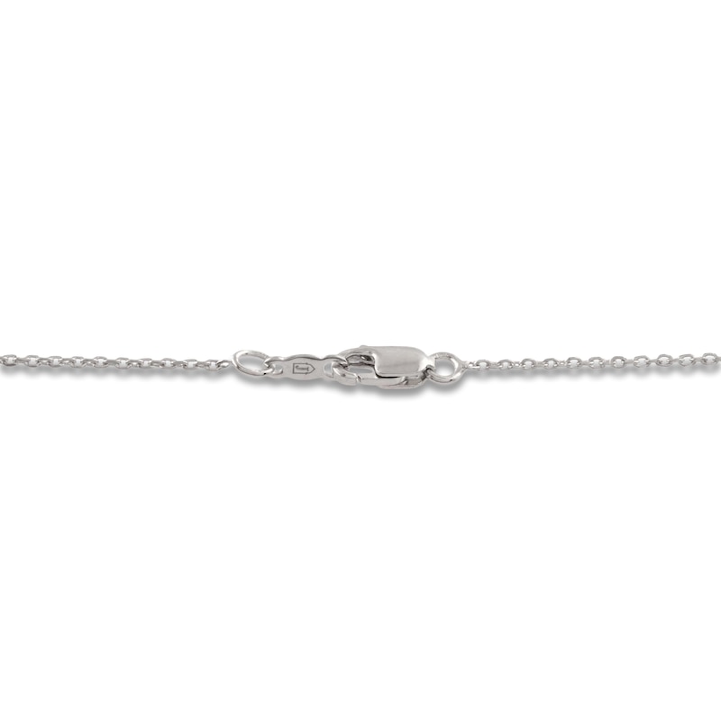 Main Image 4 of Pear-Shaped Blue Lab-Created Sapphire & White Lab-Created Sapphire Necklace Sterling Silver 18"