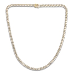 Cuban Curb Chain Necklace 6mm Solid 14K Yellow Gold 22"