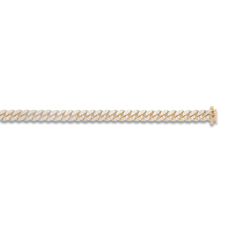 Main Image 3 of Cuban Curb Chain Necklace 6mm Solid 14K Yellow Gold 22"