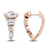 Thumbnail Image 1 of J'Lure Moval Old-Cut, Trapezoid Step-Cut & Square Emerald Step-Cut Hoop Earrings 3 ct tw 14K Rose Gold