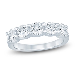 Lab-Grown Diamond Five-Stone Anniversary Ring 2 ct tw 14K White Gold
