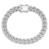 Thumbnail Image 1 of Men's Diamond Pavé Curb Chain Bracelet 1 ct tw Sterling Silver 8.25"