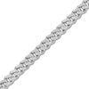 Thumbnail Image 3 of Men's Diamond Pavé Curb Chain Bracelet 1 ct tw Sterling Silver 8.25"