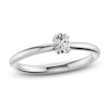 Thumbnail Image 1 of Certified Oval-Cut Diamond Solitaire Engagement Ring 1/4 ct tw 18K White Gold (SI2/G)