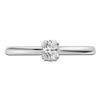 Thumbnail Image 3 of Certified Oval-Cut Diamond Solitaire Engagement Ring 1/4 ct tw 18K White Gold (SI2/G)