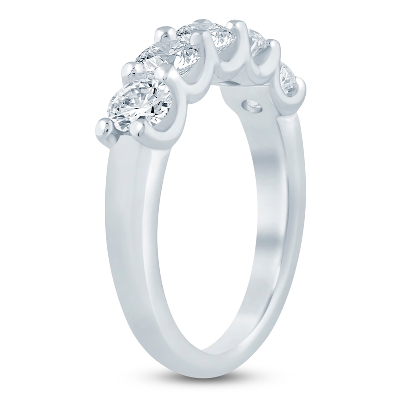 Main Image 2 of Lab-Grown Diamond Five-Stone Anniversary Ring 1-1/2 ct tw 14K White Gold
